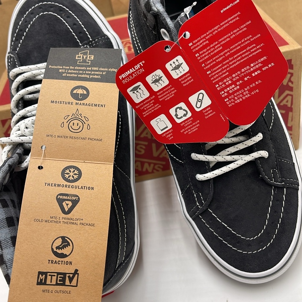 Vans Men’s Sk8-Hi Mte-1 Plaid Grey/White
VN0A5HZYGYW Boots Sneakers - Picture 12 of 16